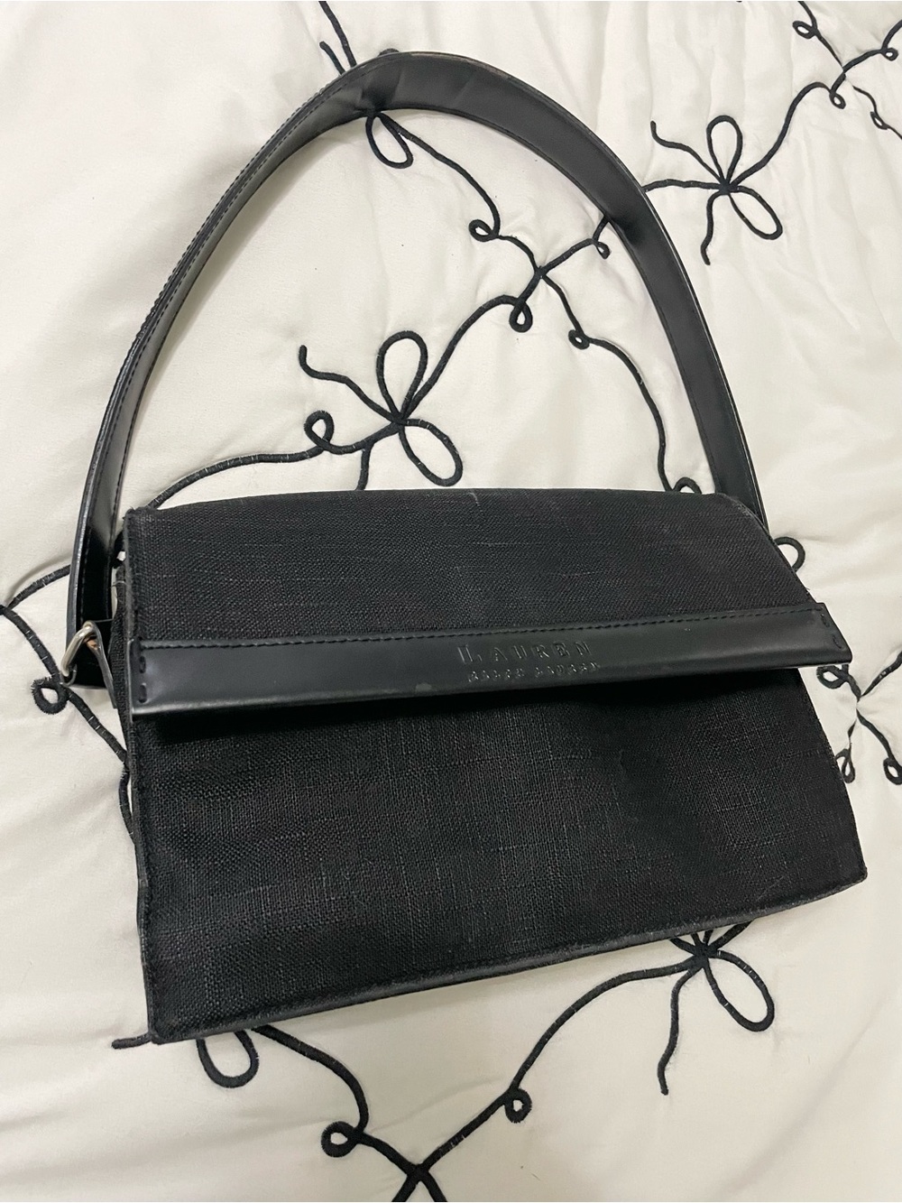 Lauren Ralph Lauren Black Shoulder Bag with Top Handle